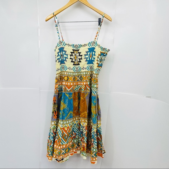 Skoozi Multi Color Aztec Midi Dress L - Picture 4 of 5
